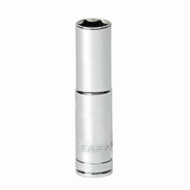 GearWrench 80122D Deep Length Drive Socket, Imperial, 7/16 in 6 Point Socket, 1/4 in Square Drive
