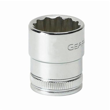 GearWrench 80379 Standard Length Drive Socket, Metric, 11 mm 6 Point Socket, 3/8 in Square Drive