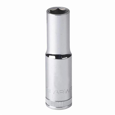 GearWrench 80392 Deep Length Drive Socket, Metric, 10 mm 6 Point Socket, 3/8 in Square Drive