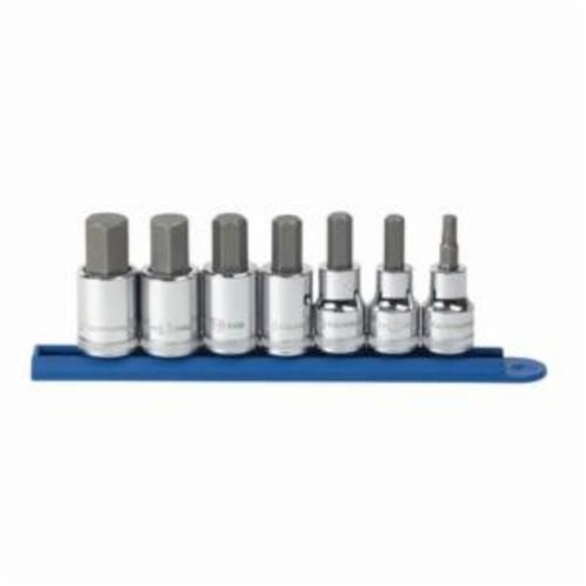 GearWrench 80720 Standard Length Socket Set, Metric, 7 Pieces, 1/2 in Hex Drive, Full Polished Chrome Plated
