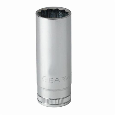 GearWrench 80789 Deep Length Drive Socket, Metric, 18 mm 12 Point Socket, 1/2 in Square Drive