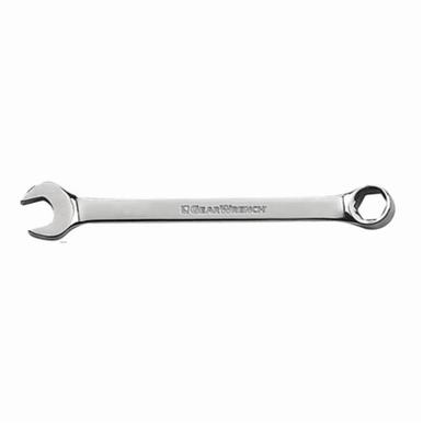 GearWrench 81772 SAE Non-Ratcheting Combination Wrench, 7/16 in, 6 Points, 7.291 in OAL, 15 deg Offset