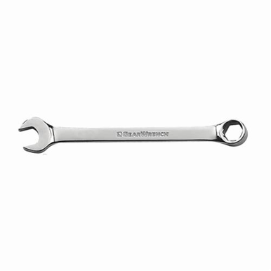 GearWrench 81771 SAE Short Pattern Non-Ratcheting Combination Wrench, 3/8 in, 6 Points, 6.543 in OAL, 15 deg Offset