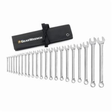 GearWrench 81916 Metric Long Length Non-Ratcheting Combination Wrench Set, 22 Pieces