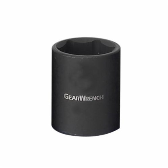 GearWrench 84316 Metric Standard Length Impact Socket, 15 mm Socket, 3/8 in Drive, 1.161 in OAL