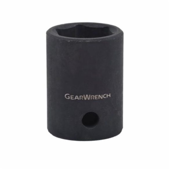 GearWrench 84502 SAE Standard Length Impact Socket, 1/2 in Socket, 1/2 in Drive, 1.496 in OAL