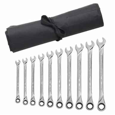 GearWrench 85090R Metric Wrench Set, 10 Pieces, Bright/Full Polished Chrome Plated