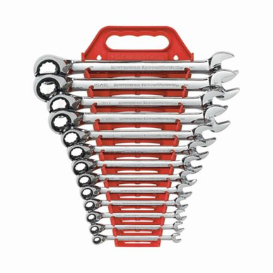 GearWrench 9509N Reversible SAE Regular Length Combination Wrench Set, 13 Pieces, Mirror Chrome Plated