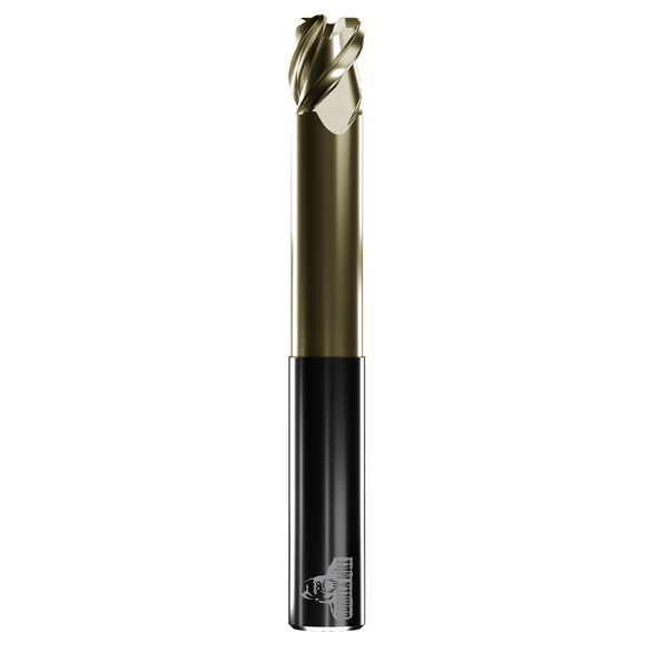 Gorilla Mill Gmanr58R31202.375Zrn Corner Radius End Mill 0.625in Milling Dia, 0.75in LOC, 4in OAL, 3 Flutes, Carbide