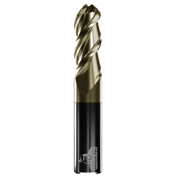 Gorilla Mill Gma10B3Zrn Corner Radius End Mill 1in Milling Dia, 1.5in LOC, 4in OAL, 3 Flutes, Carbide
