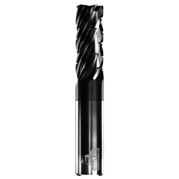 Gorilla Mill Gmhtcb12Flh5 Corner Radius End Mill 0.5in Milling Dia, 1.625in LOC, 4in OAL, 5 Flutes, Carbide