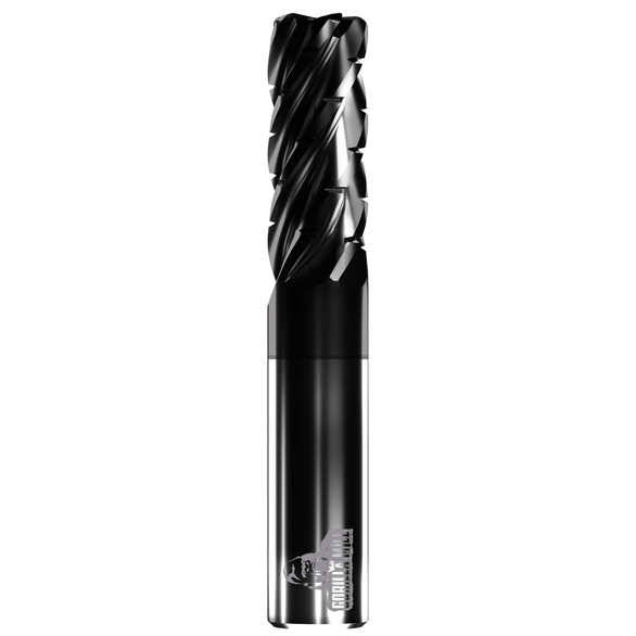 Gorilla Mill Gmhtcb34Rlh5120 Corner Radius End Mill 0.75in Milling Dia, 2.25in LOC, 5in OAL, 5 Flutes, Carbide