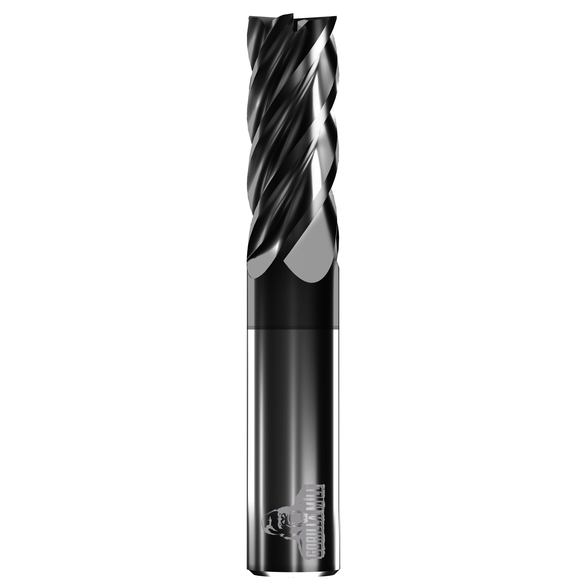 Gorilla Mill Gmht14Fxl5 Corner Radius End Mill 0.25in Milling Dia, 2in LOC, 4in OAL, 5 Flutes, Carbide