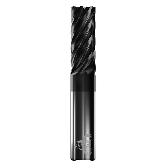 Gorilla Mill Gmht10Fxl7 Corner Radius End Mill 1in Milling Dia, 3.25in LOC, 6in OAL, 7 Flutes, Carbide