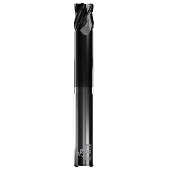 Gorilla Mill Gmnr34R41202.250 Corner Radius End Mill 0.75in Milling Dia, 1in LOC, 4.5in OAL, 4 Flutes, Carbide