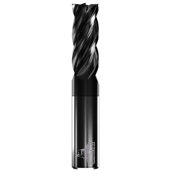 Gorilla Mill Gmrf38Fl4 Square End Mill 0.375in Milling Dia, 1.25in LOC, 3in OAL, 4 Flutes, Carbide