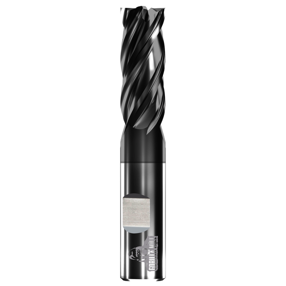 Gorilla Mill Gm58F4Wf Square End Mill 0.625in Milling Dia, 1.25in LOC, 3.5in OAL, 4 Flutes, Carbide