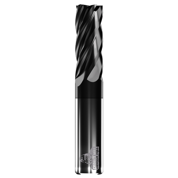 Gorilla Mill Gm12Fh5 Corner Radius End Mill 0.5in Milling Dia, 1in LOC, 3in OAL, 5 Flutes, Carbide
