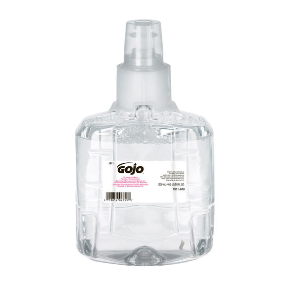 GOJO LTX-12 Foam Hand Sanitizer, 1200 mL, Clear/Colorless to Pale Yellow