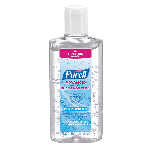 Purell Gel Hand Sanitizer With Advanced Instant, 4 fl-oz, Clear/Light Blue