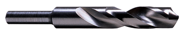 Greenfield Industries Inc 55436 9/16 in, 118 Degree, High Speed Steel, Silver & Deming (S&D) & Reduced Shank Drill