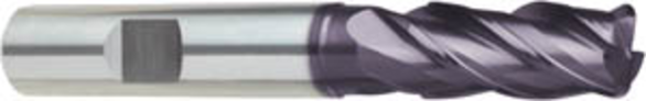 GUH 9034990200200 2 mm Corner Rad, 20 mm Mill Dia, 38 mm LOC, 104 mm OAL, 4 Flutes, Solid Carbide, Super-A™ Coated, Corner Radius & Corner Chamfer End Mill