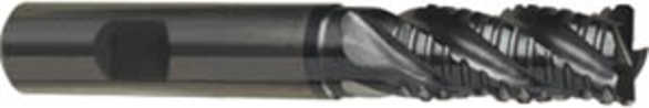 GUH 9037180250000 25 mm Milling Dia, 45 mm LOC, 121 mm OAL, 4 Flutes, Carbide, Nano-A Coated, Roughing & Finishing End Mills