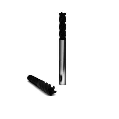 HARRIER 504013 0.02 in Corner Rad, 3/16 in Mill Dia, 1/4 in LOC, 3 in OAL, 4 Flutes, Carbide, CR-MAX, Corner Radius & Corner Chamfer End Mill