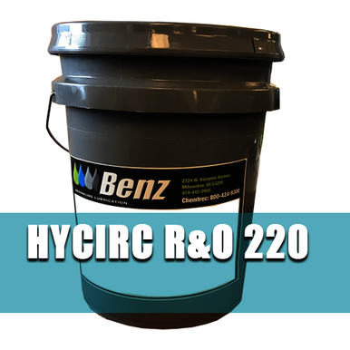 Benz Oil 420025-030, 5 gal Pail, ISO 220, Hycirc R&O, Turbine/Circulating Oil