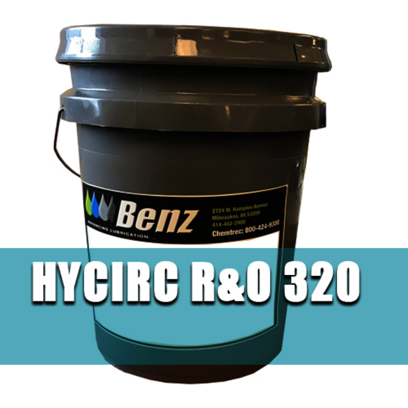 Benz Oil 420030-030, 5 gal Pail, ISO 320, Hycirc R&O, Turbine/Circulating Oil