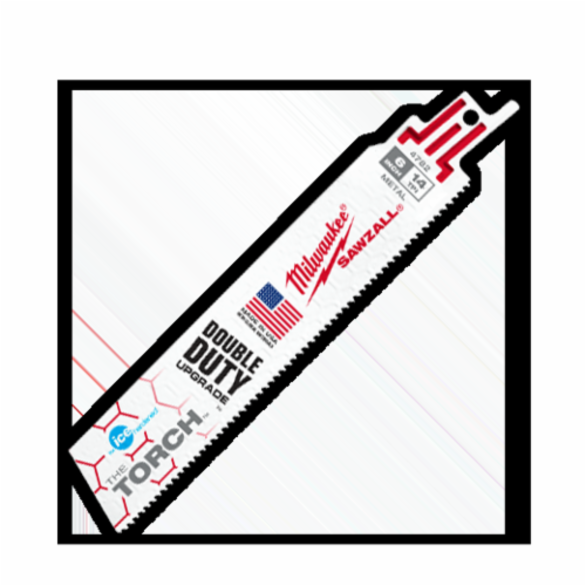 Milwaukee® SAWZALL® The Torch™ Double Duty Reciprocating Saw Blade, 6 in L x 1 in W, 14 TPI, Bi-Metal Body