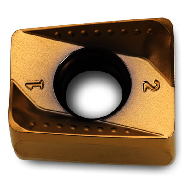 Ingersoll 2900642 ANHU12 Multi-Purpose Milling Insert, ANSI Code: ANHU120608R J IN4030, ANHU Insert, 120608 Insert, Carbide, Manufacturer's Grade: IN4030, Rhombic Shape