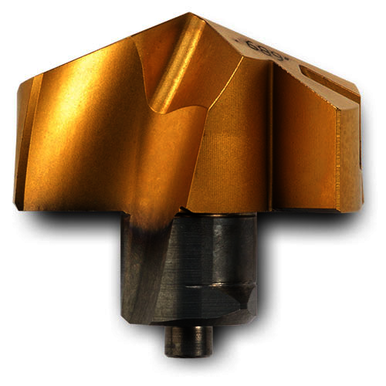 Ingersoll Cutting Tools 5101256 GOLD TWIST  Series, 0.8504 (21.60 mm) Dia, IN2505, Replaceable Drill Tip