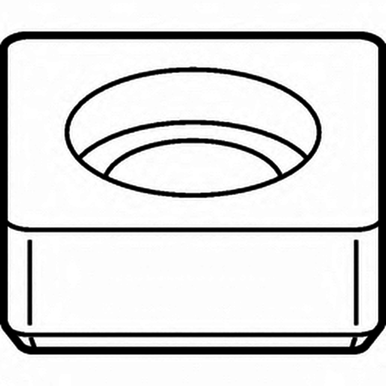 Kennametal 1019063 0.4540 in Inscribed Circle, Square Shape, Turning, Shim for Indexables