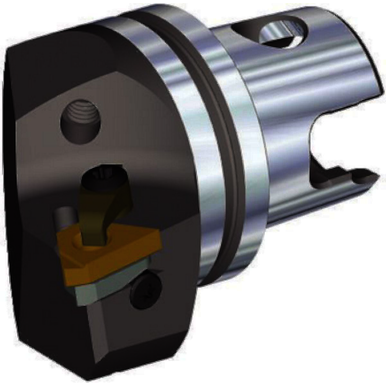 Kennametal 1019298 Size KM32, 1.3780 in Head Length, 0.8661 in Ctr to Cutting Edge, Modular Threading Cutting Unit Head