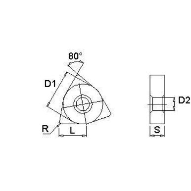 Kennametal 1158201 WNMG, 432, Turning Insert