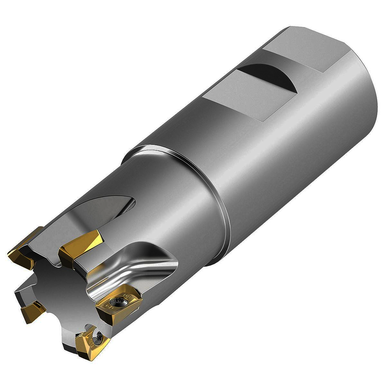 Kennametal 3897781 1.0000 in Milling Dia, 3.2800 in Shank Length, 0.3950 in Max Depth, 3.2800 in OAL, 3 Inserts, Coolant Through, Indexable Square-Shoulder End Mills
