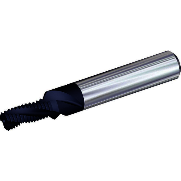 Kennametal 4135779 5/16-18, 2.9134 in OAL, 3 Flutes, Carbide, TiCN, Helical Flute Thread Mill