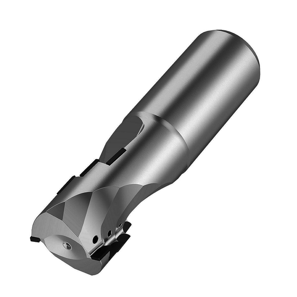 KENNAM 6752769 0.0150 in Corner Rad, 1.2500 in Mill Dia, 1.5000 in LOC, 5.0000 in OAL, 2 Flutes, Diamond, Uncoated, Corner Radius & Corner Chamfer End Mill