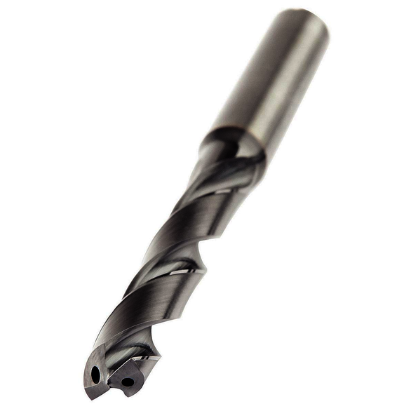 Kennametal 6782488 0.3906 in Drill Bit Size, 2.0079 in Flute Length, 3.7795 in OAL, 2 Flutes, Carbide, Screw Machine Length Drill Bit