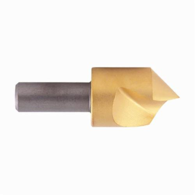 KEO 53128-TIN Single End Countersink, 1/2 in Dia Body, 1/4 in Dia Shank, 1 Flutes, 82 deg Included Angle, HSS