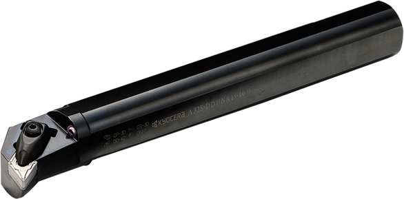 KYOCERA A16TDDUNR4 Double Clamp Imperial Multi-Use Negative Rake Boring Bar With 5 deg Lead Angle, A...DDUN Toolholder, 1-1/2 in Dia Min Bore, Right Hand of Holder, 12 in OAL