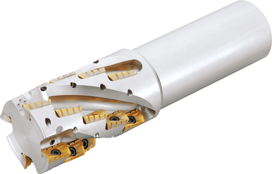 KYOCERA MECH2000W15001754T MECH Helical High Performance Indexable Square Shoulder End Mill, ANSI Code: MECH 2000-W1500-17-5-4T, 2 in Dia Cutting, Straight Shank, BDMT Insert, 90 deg Lead Angle, 2.91 in Max Depth of Cut