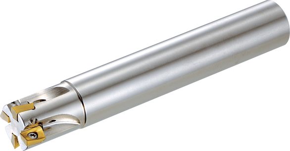 KYOCERA MECX0625S625073T MECX Fine Pitch High Performance Square Shoulder Standard Shank Ultra Hurricane Indexable End Mill, ANSI Code: MECX 0625-S625-07-3T, 5/8 in Dia Cutting, Straight Shank, BDMT/BDGT Insert, 90 deg Lead Angle, 0.236 in Max Depth of Cut