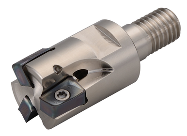 KYOCERA MEW20M10103T M-Four MEW High Performance Square Shoulder Indexable End Mill, ANSI Code: MEW 20-M10-10-3T, 0.7874 in Dia Cutting, Modular Connection Shank, LOMU/LOGT Insert, M10 Modular Connection, 90 deg Lead Angle, 0.3937 in Max Depth of Cut