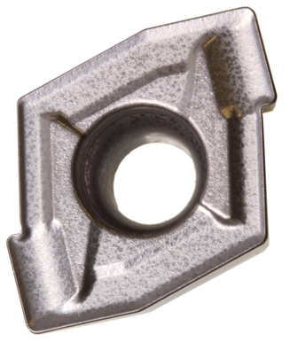 KYOCERA ZCMT12T304SPPR1230 4-Cutting Edge Indexable Drill Insert, ANSI Code: ZCMT12T304SPPR1230, Diamond Shape, Material Grade: P, 12T304 Insert, ZCMT Insert, 0.1563 in THK, For Use On Steel, Manufacturer's Grade: PR1230