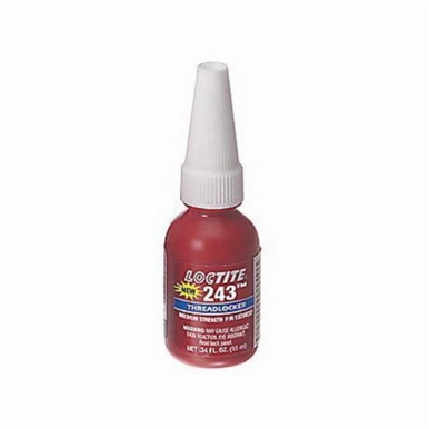 Loctite® 1329837 243™ Medium Strength Oil Tolerant Primerless Threadlocker, 10 mL Bottle, Liquid, Blue, 1.0900000000000001