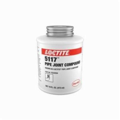Loctite® 1534294 5117™ High Temperature Thread Sealant, 1 pt Brush Top Can, Viscous Liquid, Dark Brown, 1.37