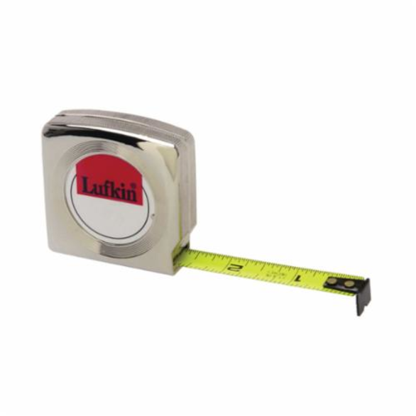 Lufkin Mezurall Y8212 Tape Measure, 1/2 in W x 12 ft L Blade, Steel, Imperial