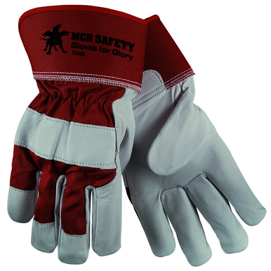 MCR Safety 1940XL Men's Size X - Large, Women's Size X - Large, Leather, Leather Palm